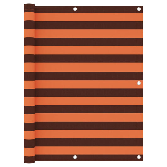 Balcony Screen Orange and Brown 120x400 cm Oxford Fabric