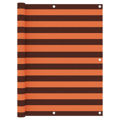 Balcony Screen Orange and Brown 120x600 cm Oxford Fabric