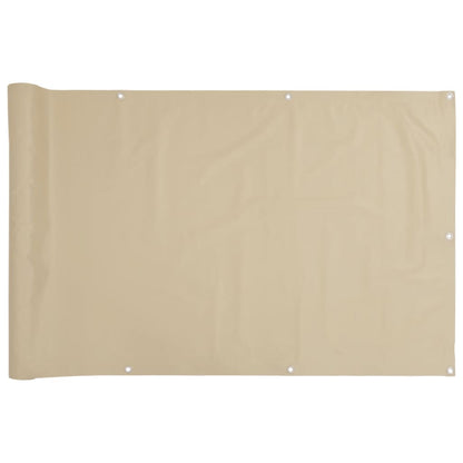 Balcony Screen Beige 120x400 cm Oxford Fabric