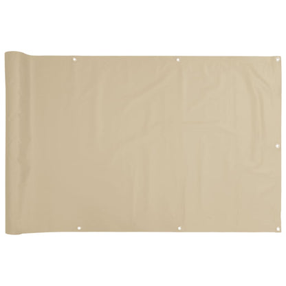 Balcony Screen Beige 120x500 cm Oxford Fabric