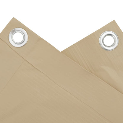 Balcony Screen Beige 120x500 cm Oxford Fabric
