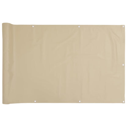 Balcony Screen Beige 120x600 cm Oxford Fabric