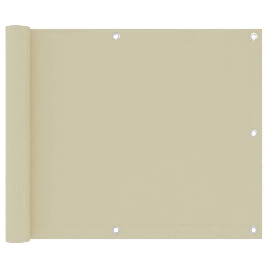Balcony Screen Cream 75x500 cm Oxford Fabric