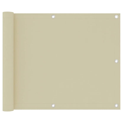 Balcony Screen Cream 75x500 cm Oxford Fabric
