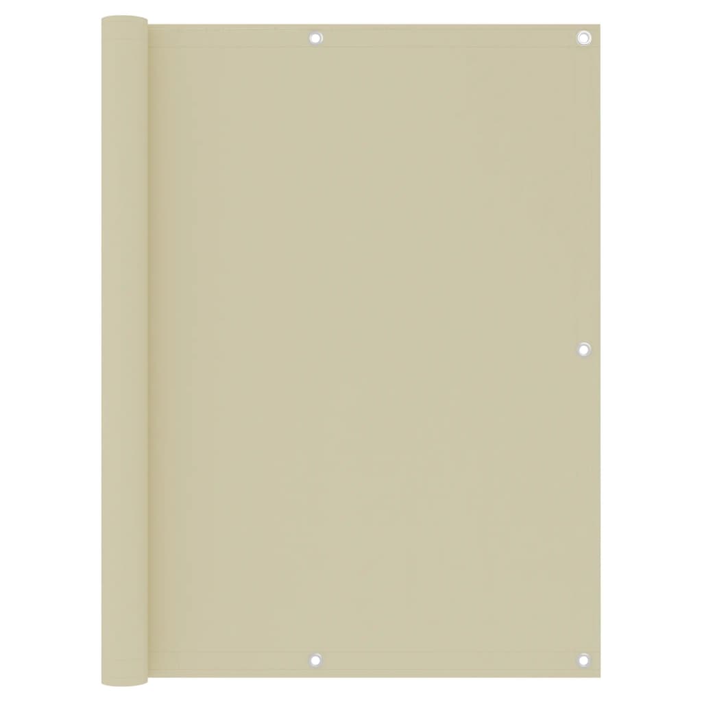 Balcony Screen Cream 120x600 cm Oxford Fabric
