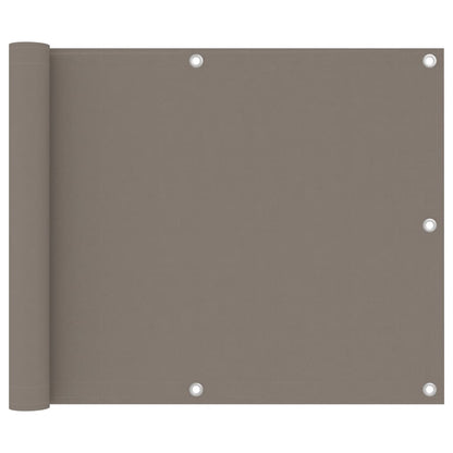 Balcony Screen Taupe 75x600 cm Oxford Fabric