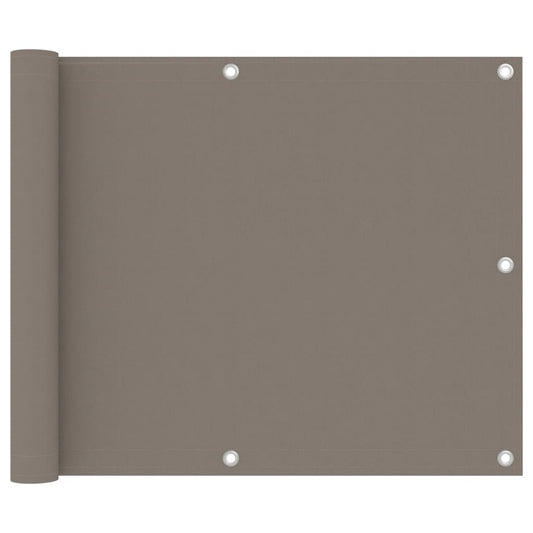 Balcony Screen Taupe 75x600 cm Oxford Fabric
