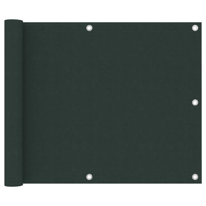 Balcony Screen Dark Green 75x600 cm Oxford Fabric
