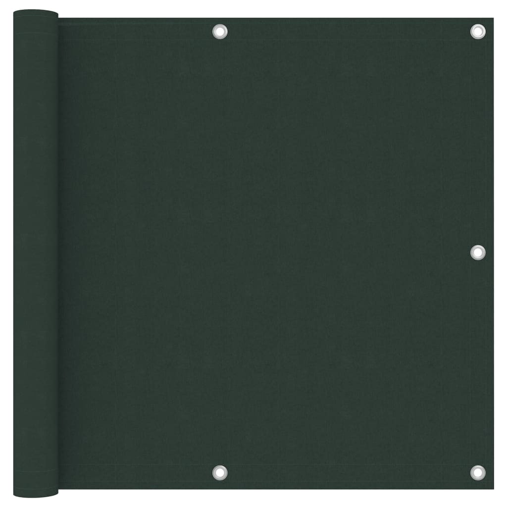 Balcony Screen Dark Green 90x400 cm Oxford Fabric