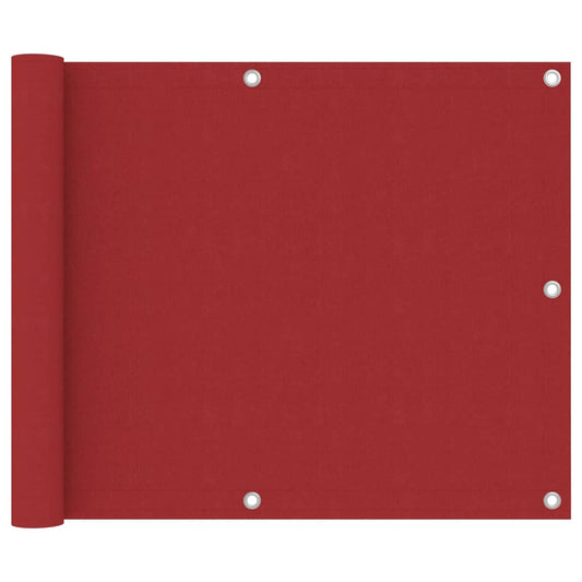 Balcony Screen Red 75x400 cm Oxford Fabric
