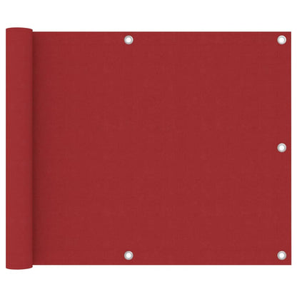 Balcony Screen Red 75x600 cm Oxford Fabric