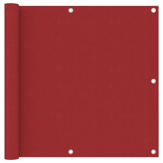 Balcony Screen Red 90x400 cm Oxford Fabric