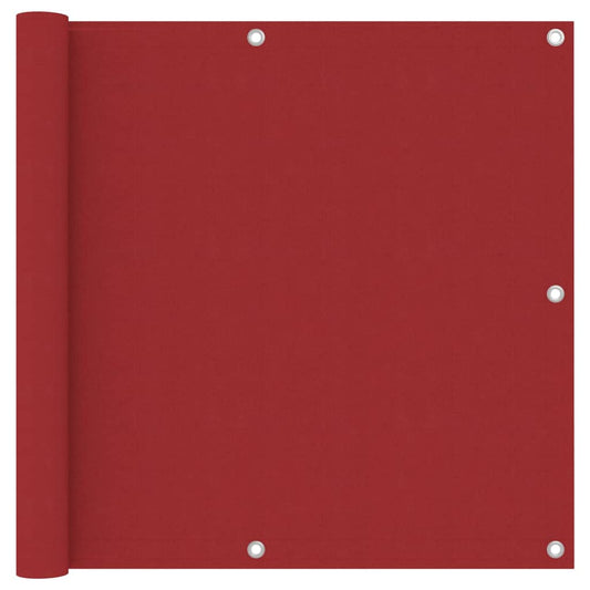 Balcony Screen Red 90x500 cm Oxford Fabric