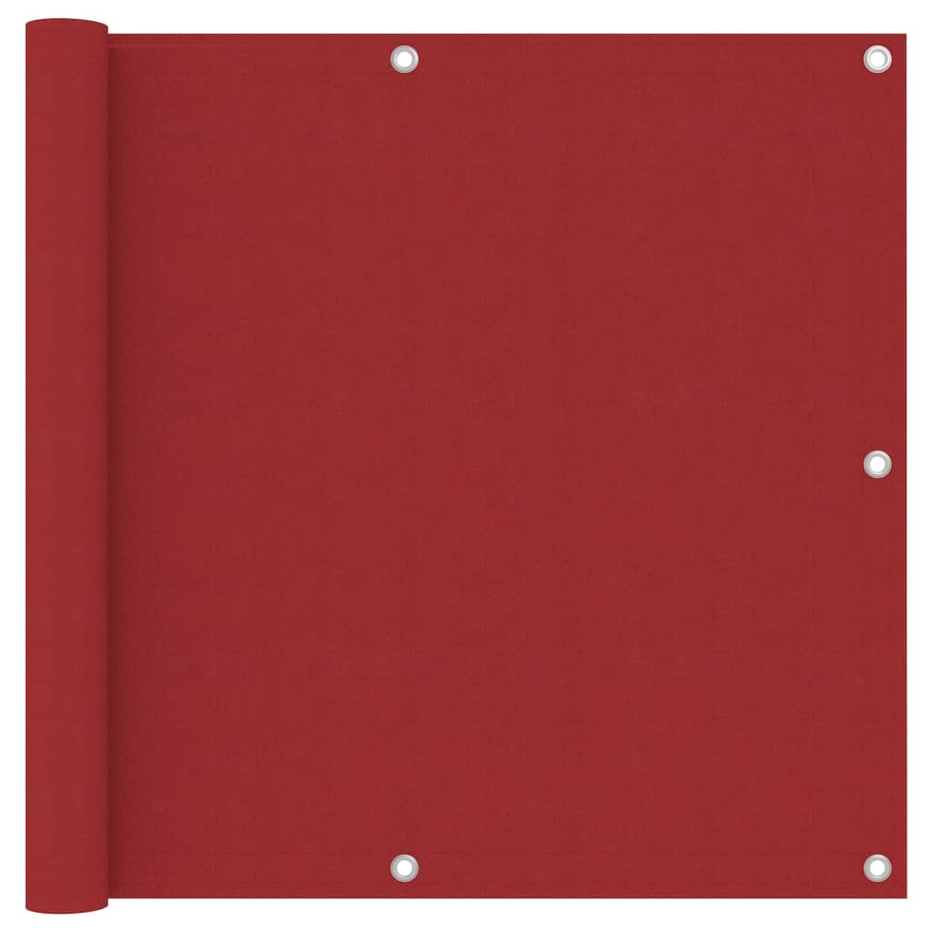 Balcony Screen Red 90x600 cm Oxford Fabric