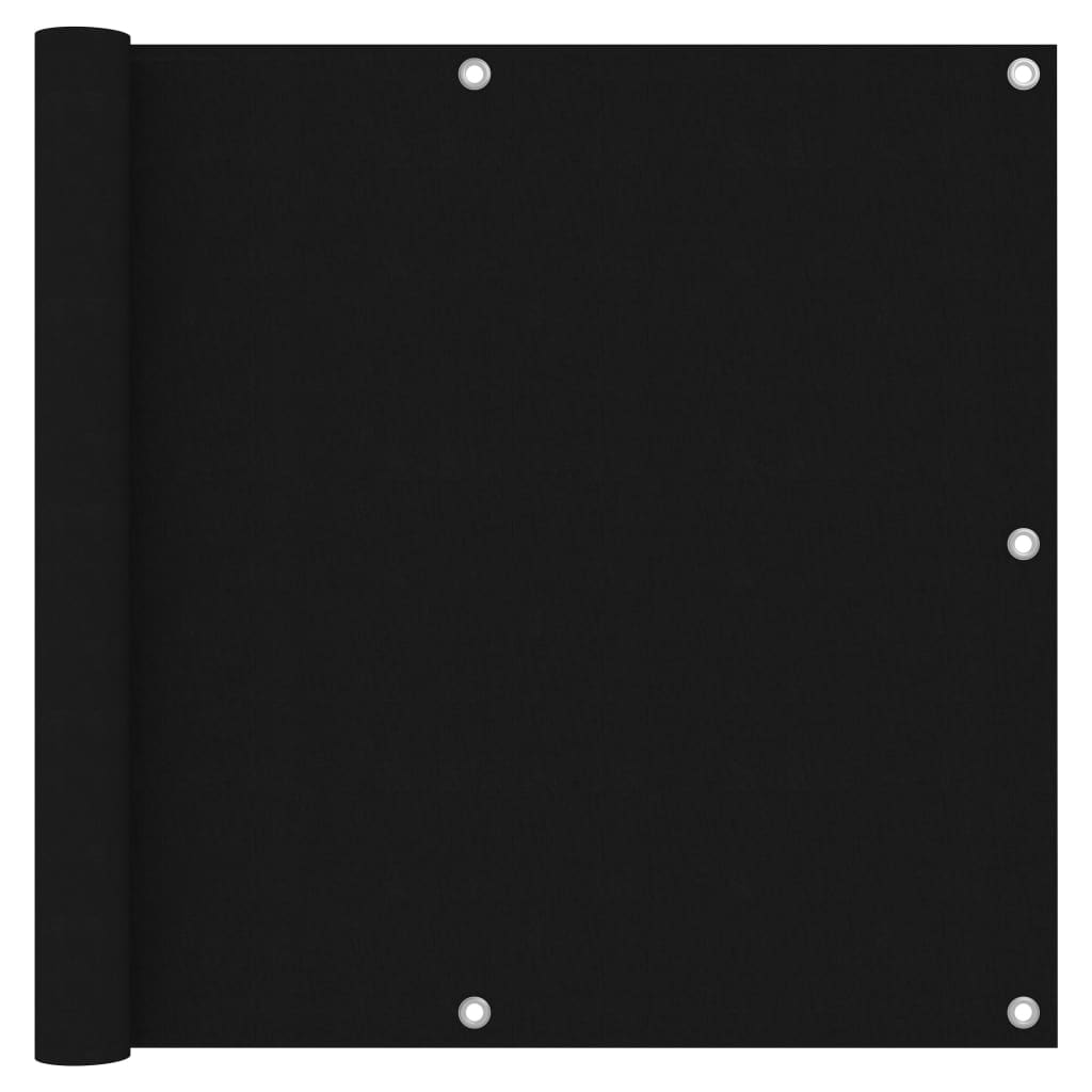 Balcony Screen Black 90x400 cm Oxford Fabric