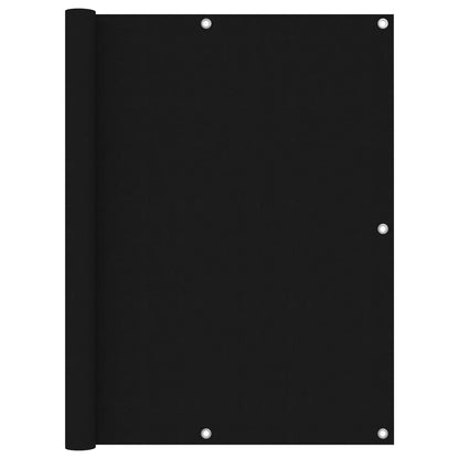 Balcony Screen Black 120x600 cm Oxford Fabric