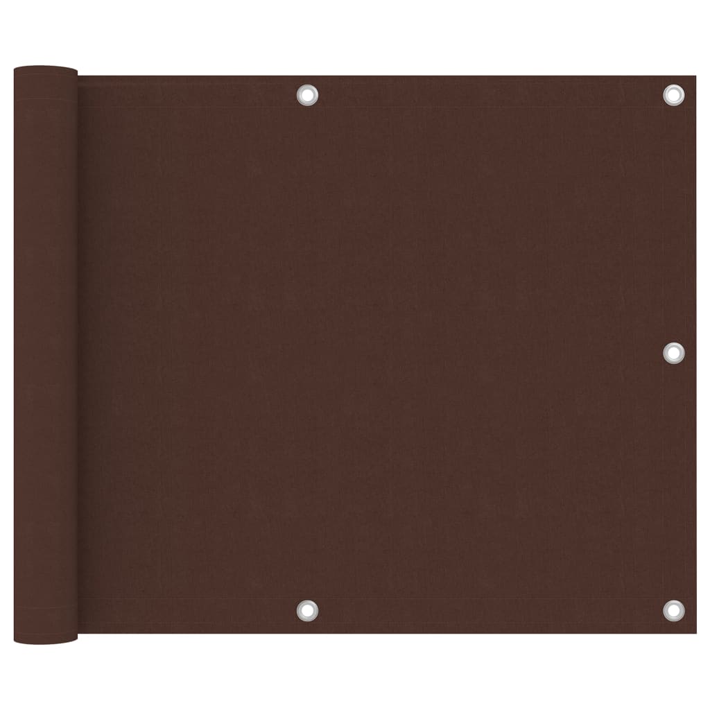 Balcony Screen Brown 75x300 cm Oxford Fabric