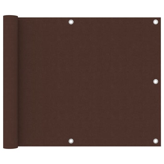 Balcony Screen Brown 75x300 cm Oxford Fabric