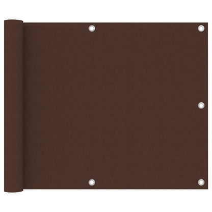 Balcony Screen Brown 75x500 cm Oxford Fabric