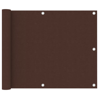 Balcony Screen Brown 75x600 cm Oxford Fabric