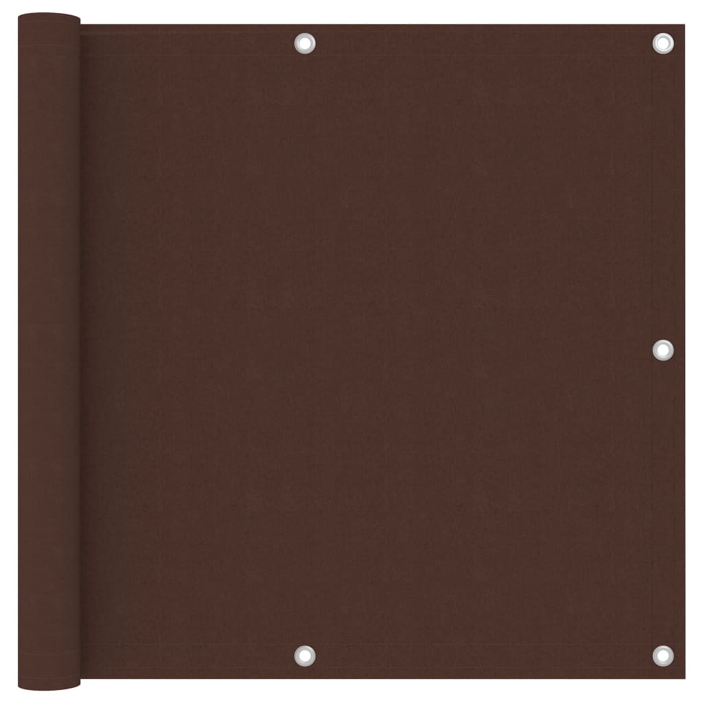 Balcony Screen Brown 90x400 cm Oxford Fabric