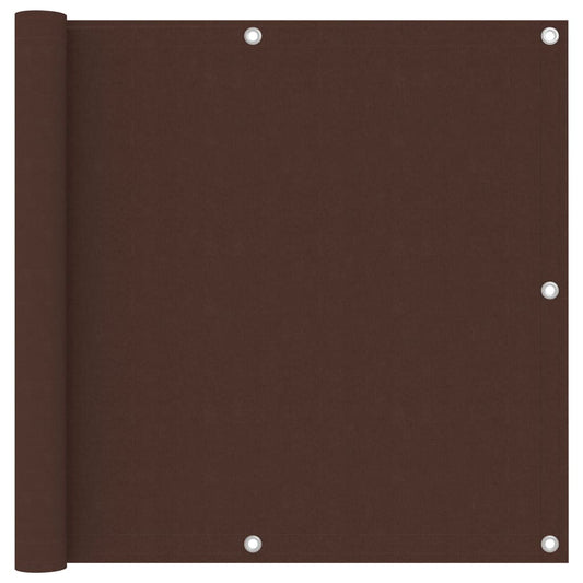 Balcony Screen Brown 90x400 cm Oxford Fabric