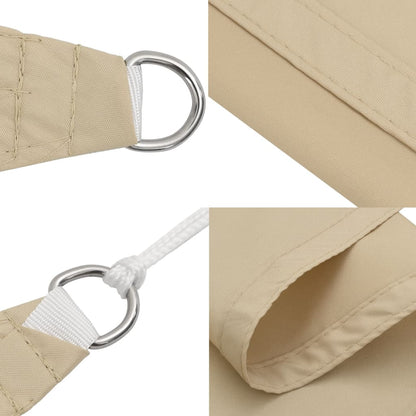 Sunshade Sail Oxford Fabric Triangular 5x6x6 m Beige