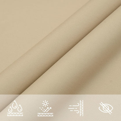 Sunshade Sail Oxford Fabric Triangular 5x7x7 m Beige