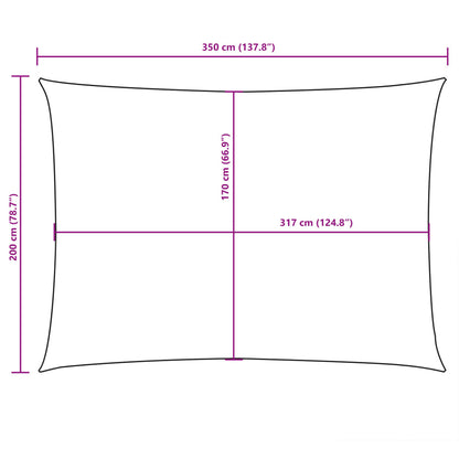 Sunshade Sail Oxford Fabric Rectangular 2x3.5 m Terracotta