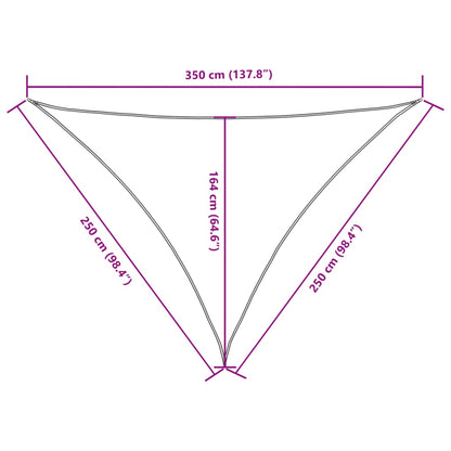 Sunshade Sail Oxford Fabric Triangular 2.5x2.5x3.5 m Terracotta
