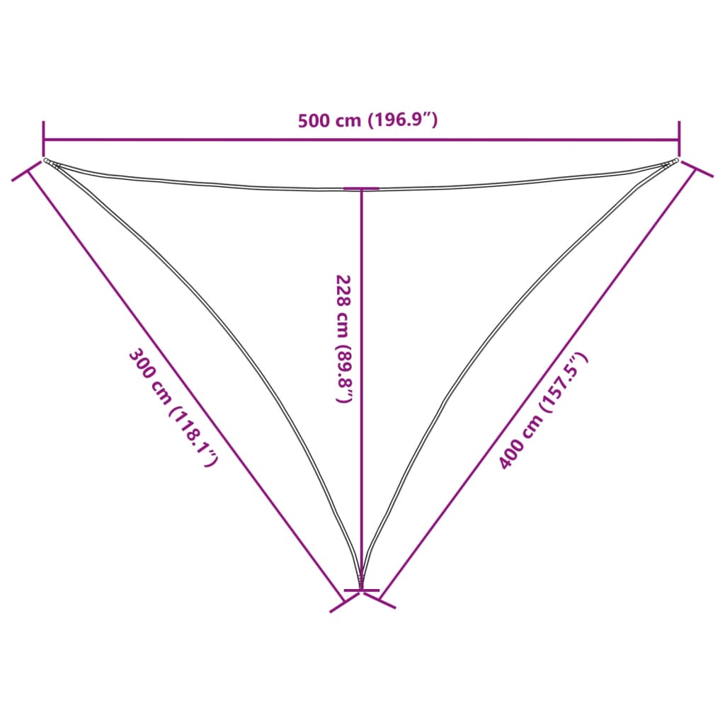 Sunshade Sail Oxford Fabric Triangular 3x4x5 m Terracotta