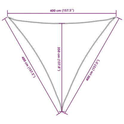 Sunshade Sail Oxford Fabric Triangular 4x4x4 m Terracotta