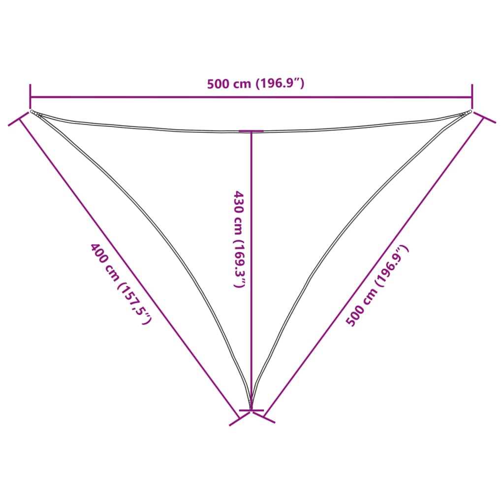 Sunshade Sail Oxford Fabric Triangular 4x5x5 m Terracotta
