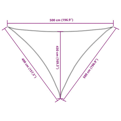Sunshade Sail Oxford Fabric Triangular 4x5x5 m Terracotta