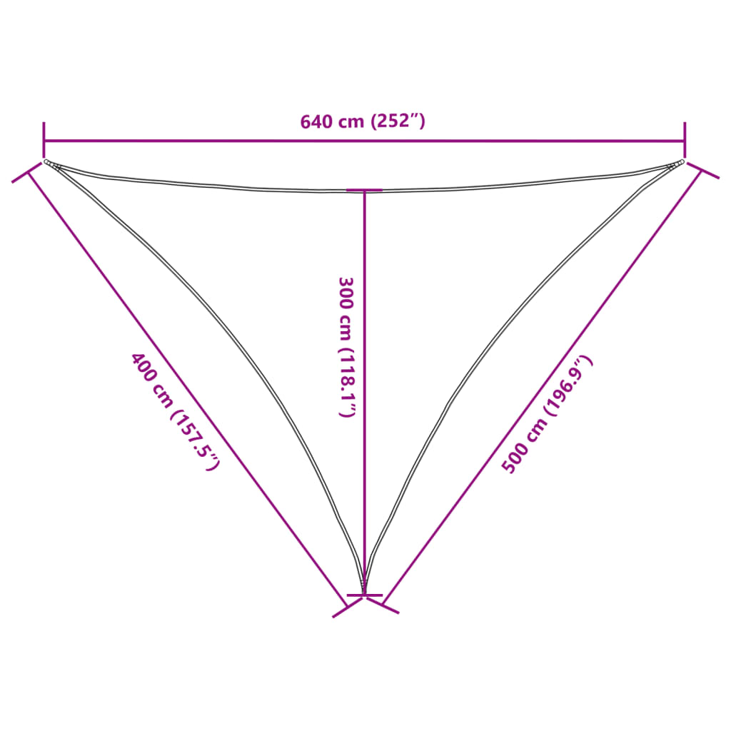 Sunshade Sail Oxford Fabric Triangular 4x5x6.4 m Terracotta