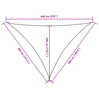 Sunshade Sail Oxford Fabric Triangular 4x5x6.4 m Terracotta
