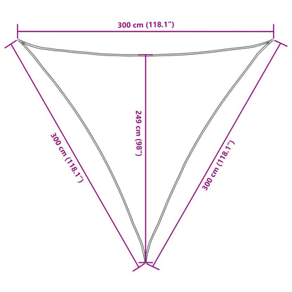 Sunshade Sail Oxford Fabric Triangular 3x3x3 m Taupe