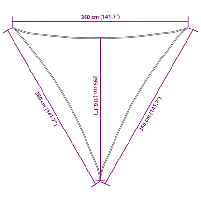 Sunshade Sail Oxford Fabric Triangular 3.6x3.6x3.6 m Taupe