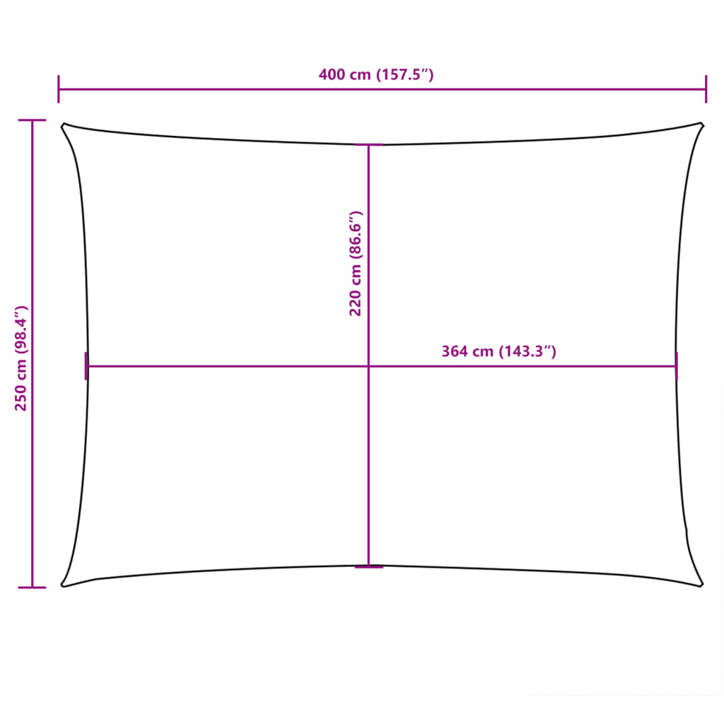 Sunshade Sail Oxford Fabric Rectangular 2.5x4 m Blue