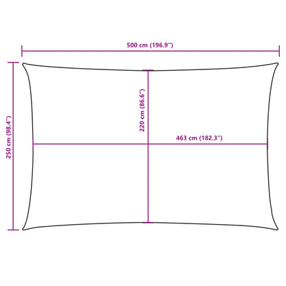 Sunshade Sail Oxford Fabric Rectangular 2.5x5 m Blue
