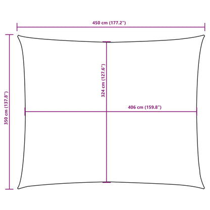 Sunshade Sail Oxford Fabric Rectangular 3.5x4.5 m Blue