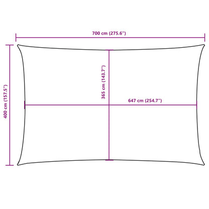 Sunshade Sail Oxford Fabric Rectangular 4x7 m Blue