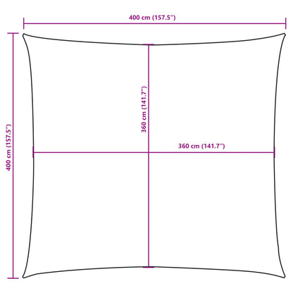 Sunshade Sail Oxford Fabric Square 4x4 m Yellow