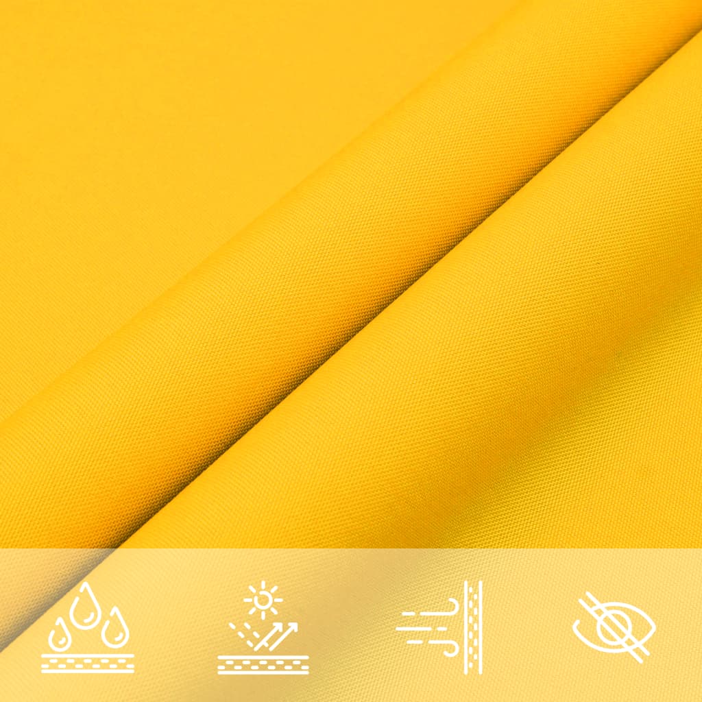 Sunshade Sail Oxford Fabric Square 5x5 m Yellow