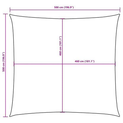 Sunshade Sail Oxford Fabric Square 5x5 m Yellow