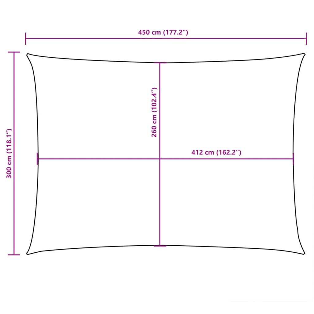 Sunshade Sail Oxford Fabric Rectangular 3x4.5 m Yellow