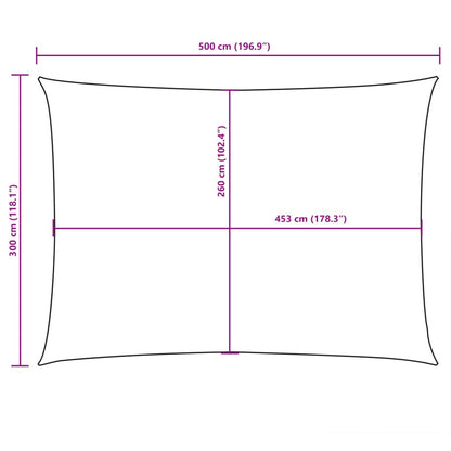 Sunshade Sail Oxford Fabric Rectangular 3x5 m Yellow