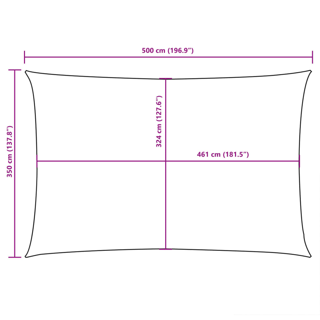 Sunshade Sail Oxford Fabric Rectangular 3.5x5 m Yellow