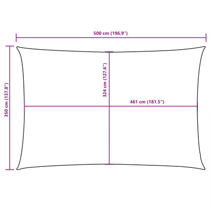 Sunshade Sail Oxford Fabric Rectangular 3.5x5 m Yellow