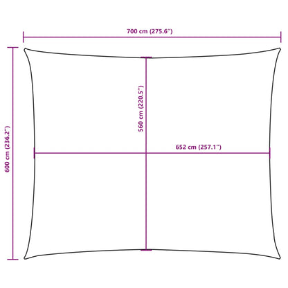 Sunshade Sail Oxford Fabric Rectangular 6x7 m Yellow